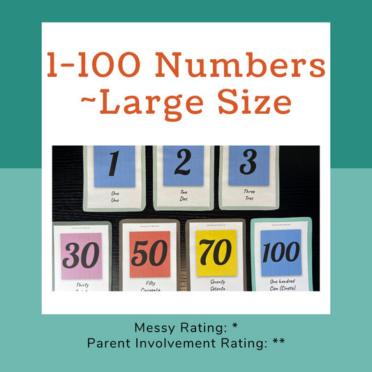 {Large} Flashcards ~ Numbers 1-100
