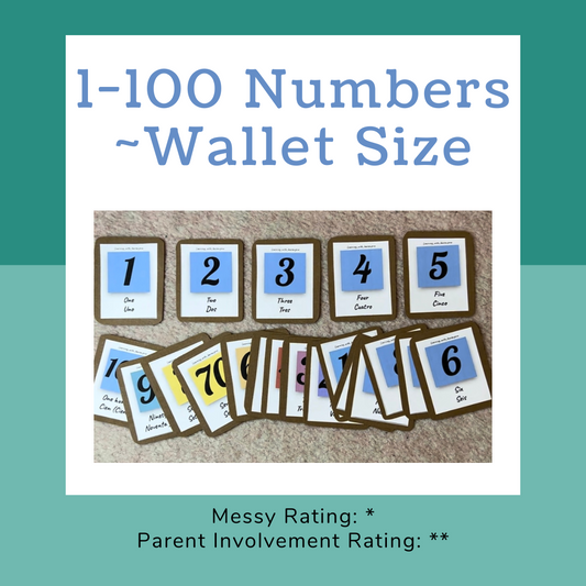 {Wallet} Flashcards ~ Numbers 1-100