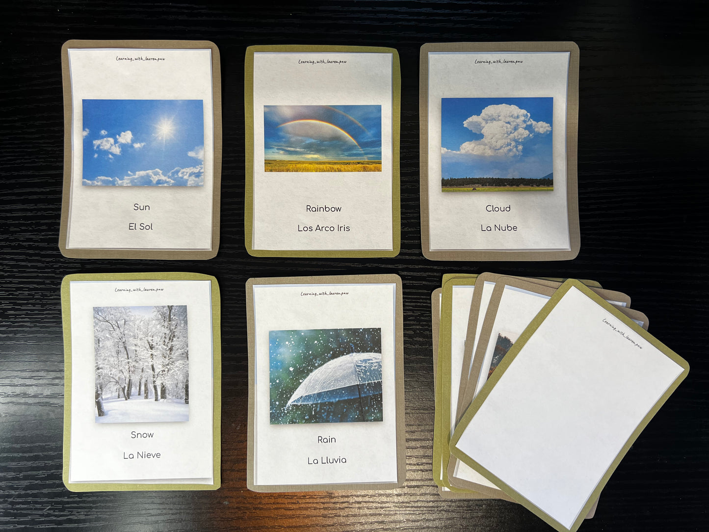 {Wallet} Flashcards ~ Weather