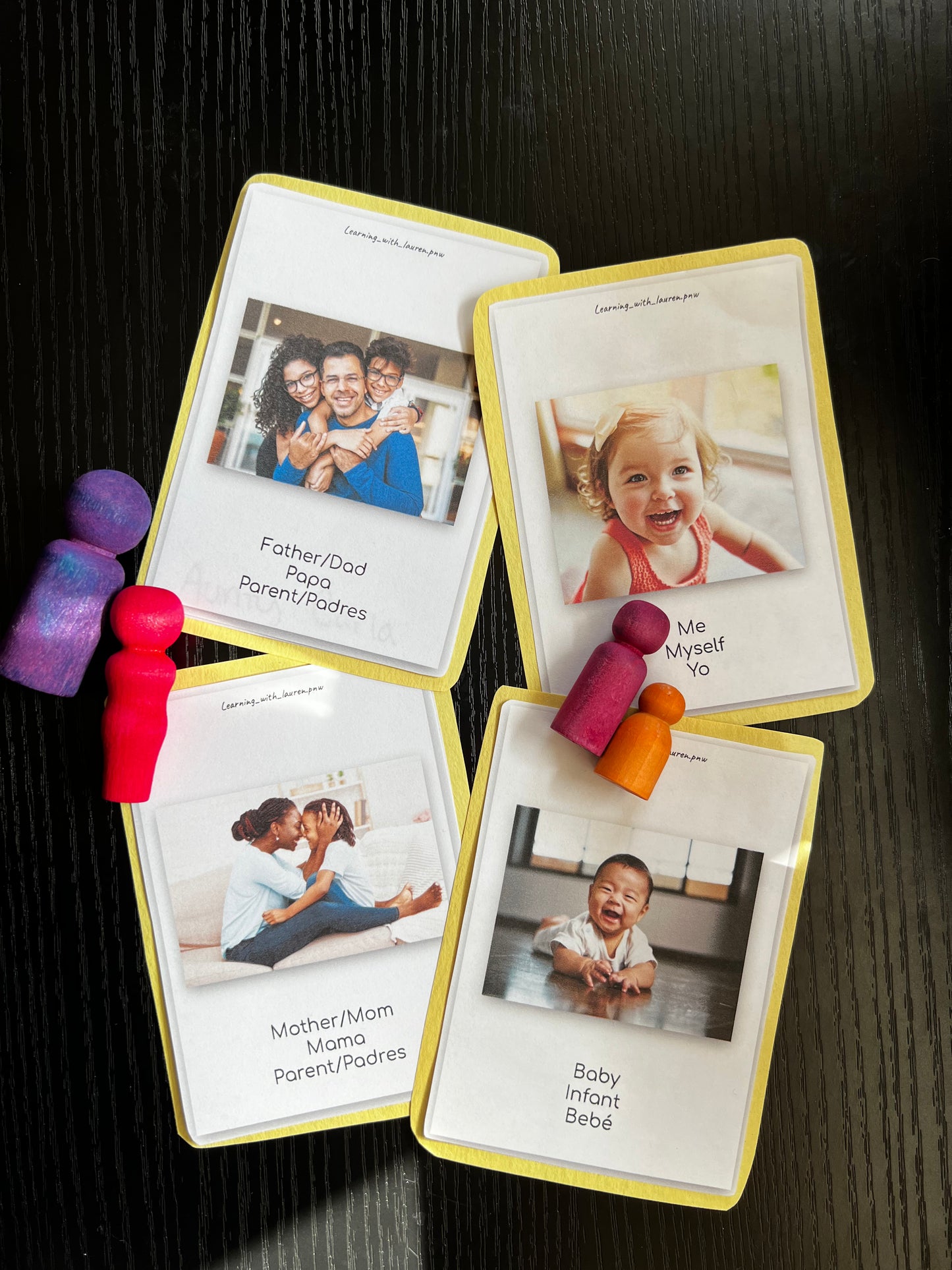 {Large} Flashcards ~ Family & Friends